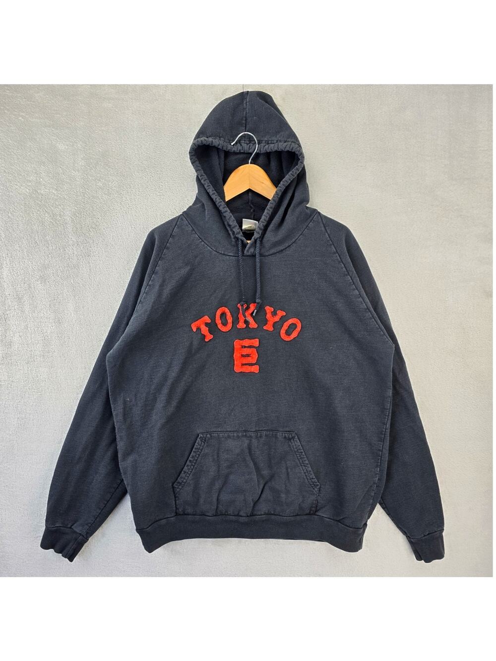 Ebbets Field Flannels Tokyo Giants Hoodie Sweatshirt Mens XL Black USA Made Vtg